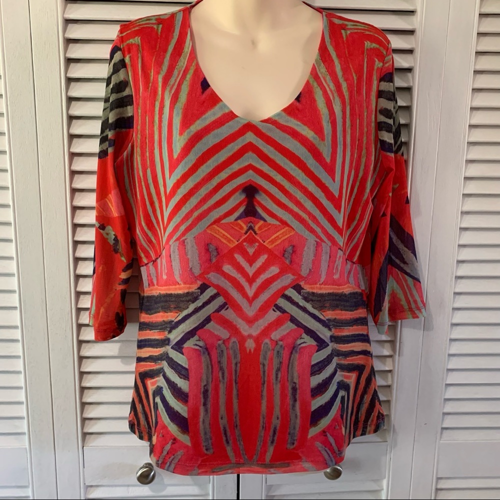 Tribal Ladies V neckline Top